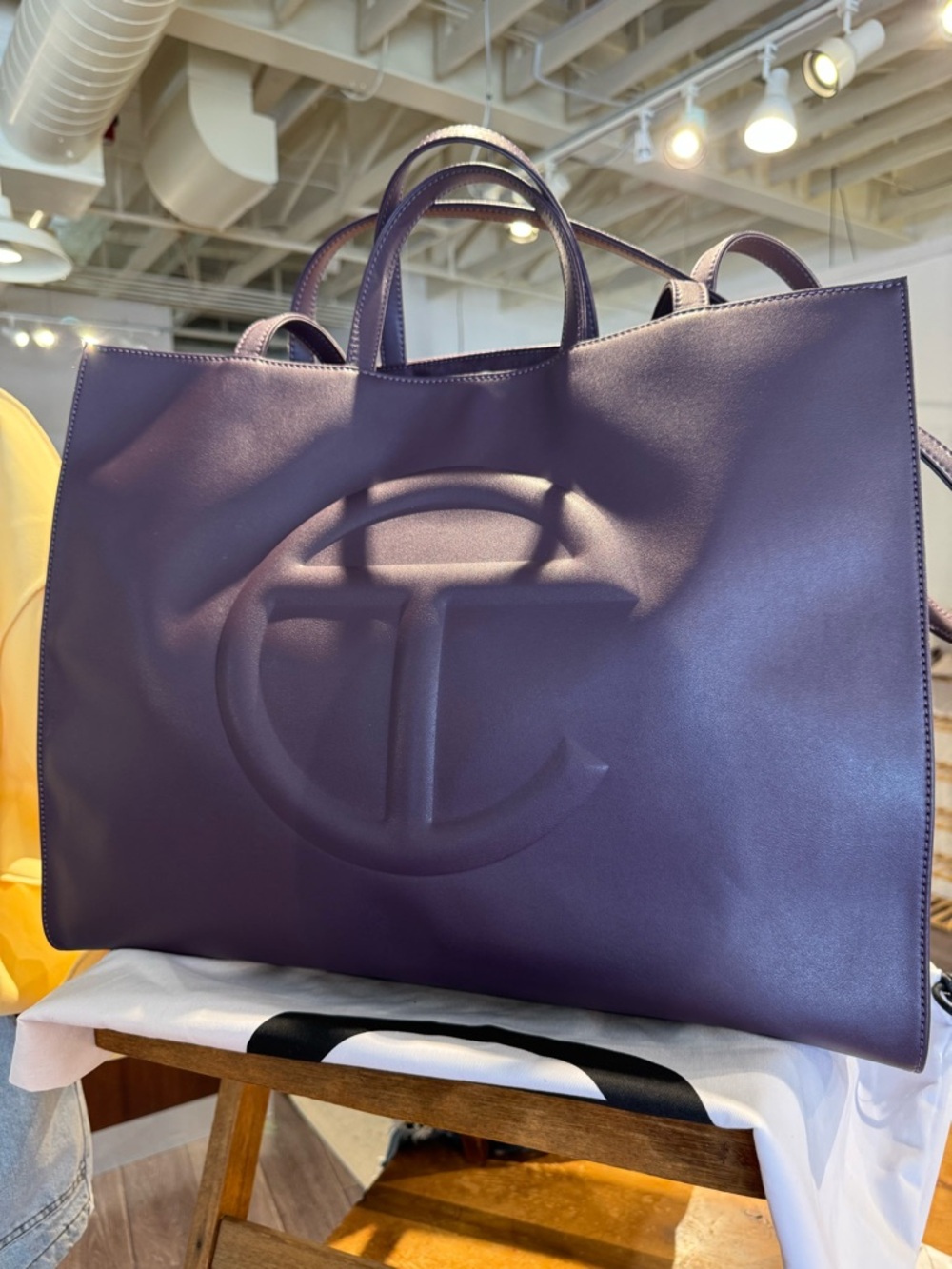 Brand new without tag Telfar Purple Embossed shopper Tote Bag